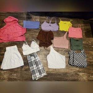 Mixed Crop & Skirt Bundle. Small & Medium